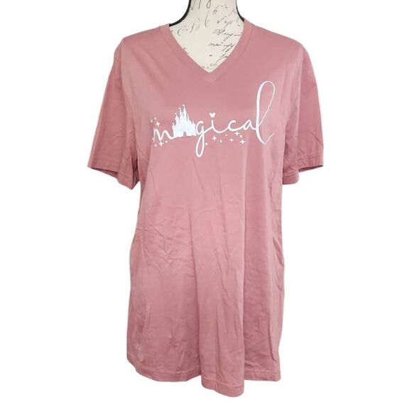 Bella + Canvas Women's Size Large Mauve White Magical Graphic Shirt - Picture 1 of 6